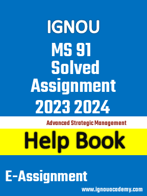 IGNOU MS 91 Solved Assignment 2023 2024